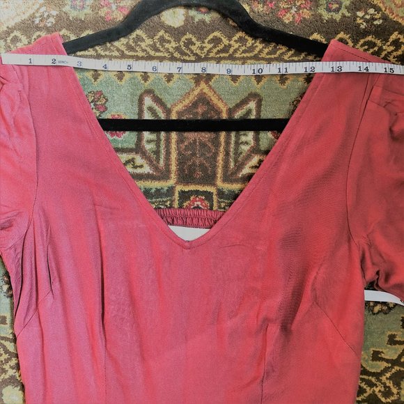 Beautiful Smocked-Back V-Neck Fit & Flare Dress - Size XS - Picture 10 of 16